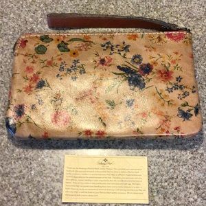 Patricia Nash leather wristlet Prairie Rose
